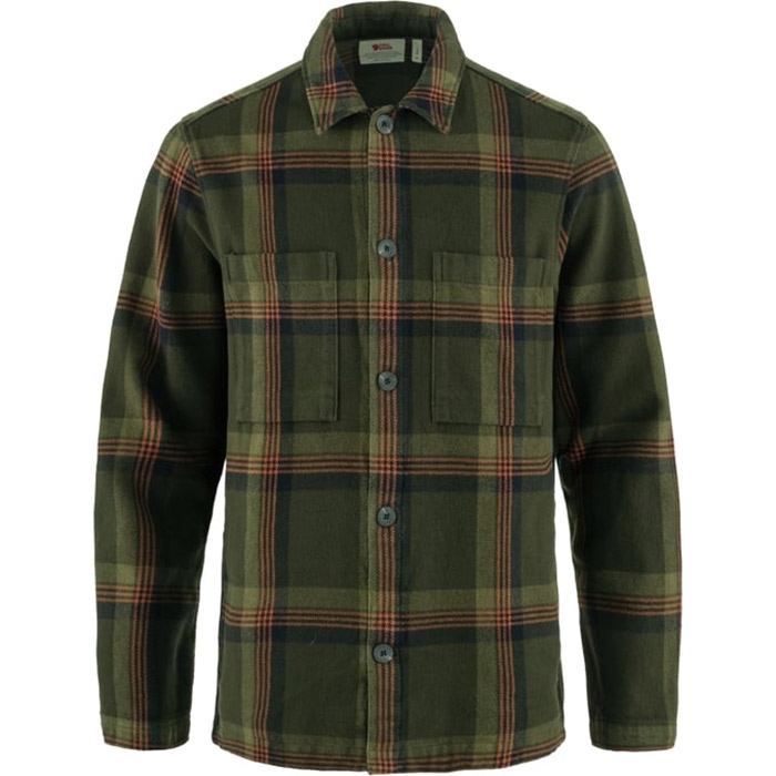 Fjällräven Singi Overshirt til Mænd – Grå og Grøn Stil