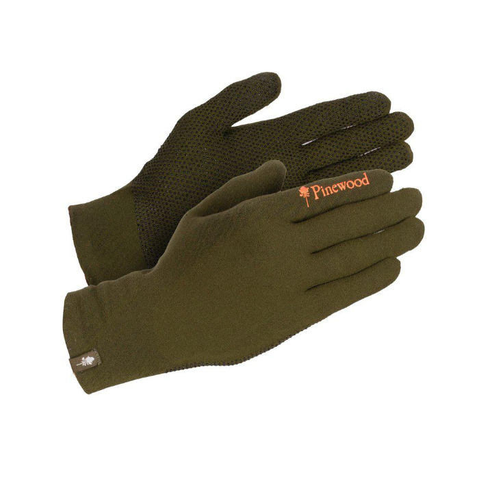 Pinewood Hunters Liner Stretch Glove Mossgreen D Brown