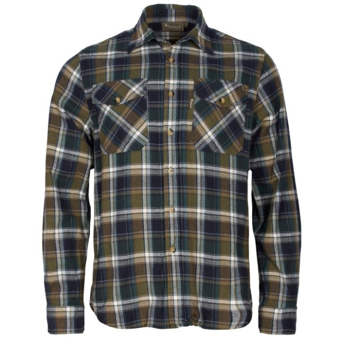 Pinewood H? Rjedalen Skjorte Green Navy