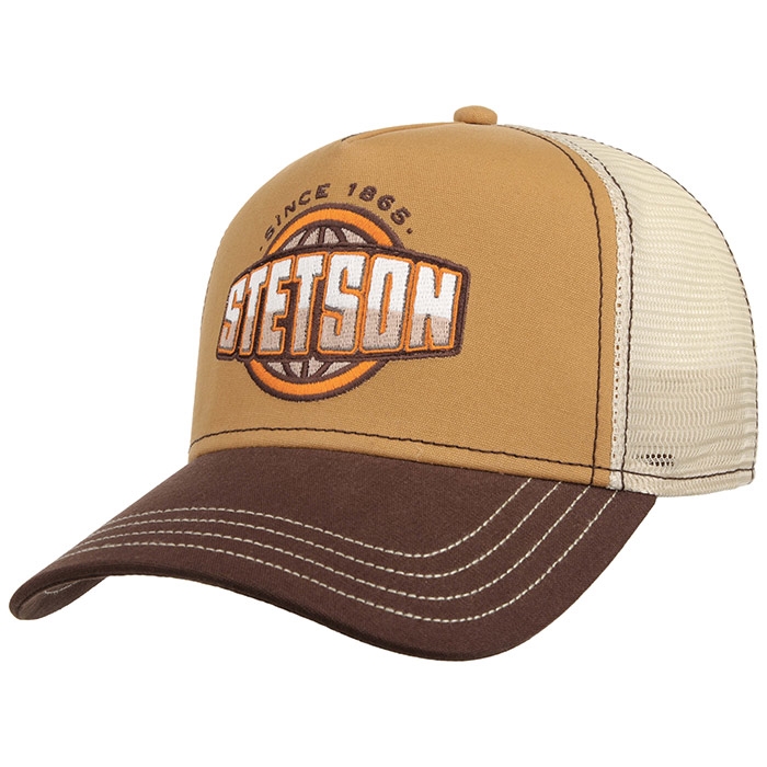 Stetson Trucker Cap Classic Globe  Brun   Baseball Cap  Kasket