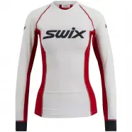 Swix Triac Dry Breathe Long Sleeve W   Bright White Swix Red   Str  M   Undertrøje