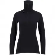 Ulvang Comfort   Turtle Neck W Zip Ws   Black Black   Str  Xs   Undertrøje