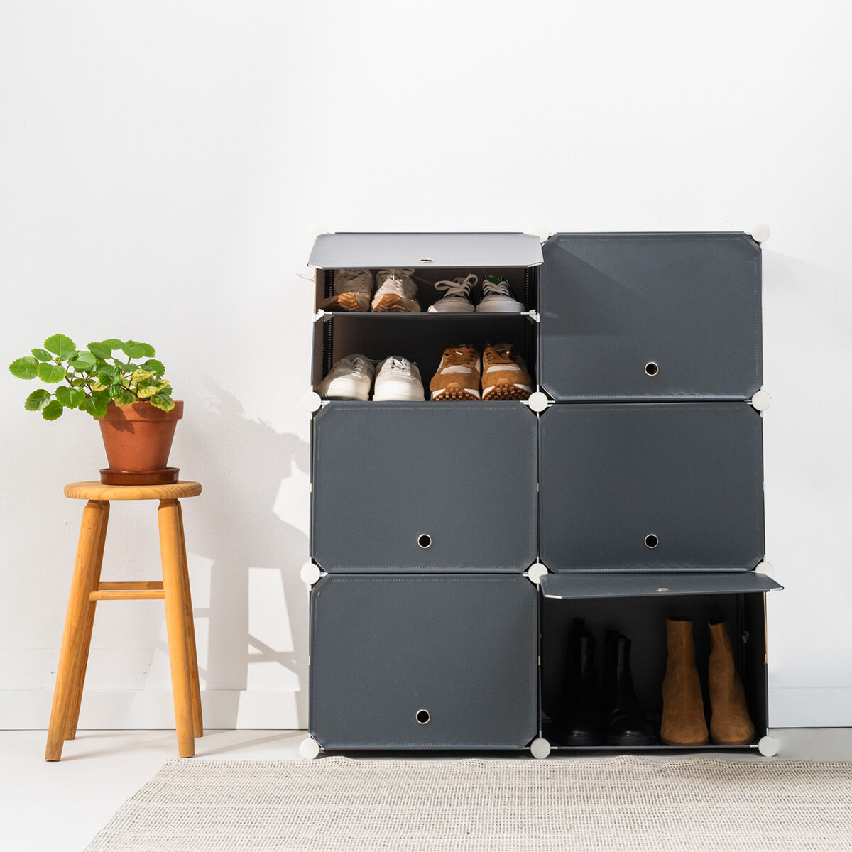 Bærbar  Modulær Skoholder Innovagoods Grå