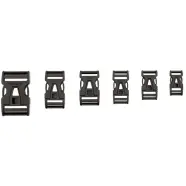 Vaude Steckschnalle   Mm Single Adjust   Black   Str      Tilbehør Til Tasker
