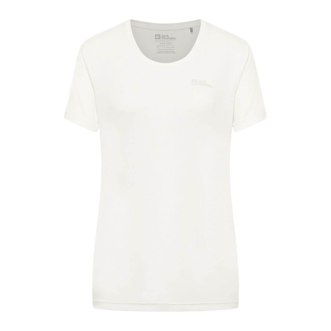 T Shirt Til Dame   Jack Wolfskin Tech T   Hvid