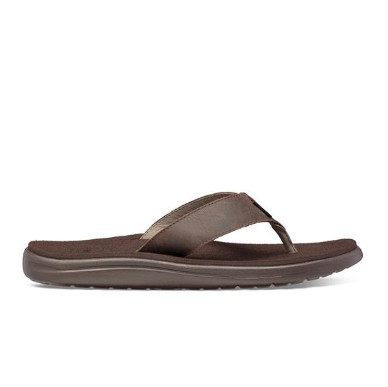 Teva Voya Flip Leather Sandaler til Herre - Chokoladebrun
