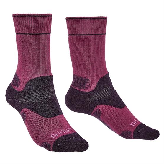 Bridgedale Midweight Merino Performance Sokker til Dame - Berry Plum