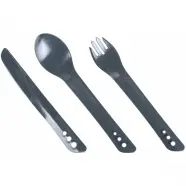 Lifeventure Ellipse Cutlery Set   Graphite   Bestik