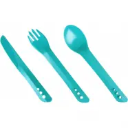 Lifeventure Ellipse Cutlery Set  Teal   Bestik