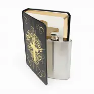 Suck Uk Flask In A Book Fancy Black   Bøger