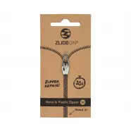 Zlideon Normal Plastic   Metal Zipper Xs   Silver   Str  Xs   Lynlås