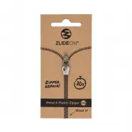 Zlideon Normal Plastic   Metal Zipper Xxs   Silver   Str  Xxs   Lynlås